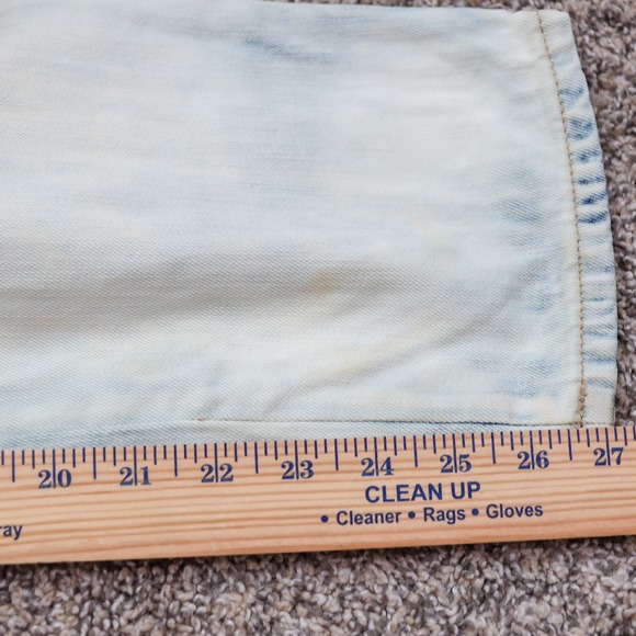 Lauren Ralph Lauren Jeans Size 14 Distressed Patchwork Denim Relaxed Fit Tapered - Picture 9 of 11